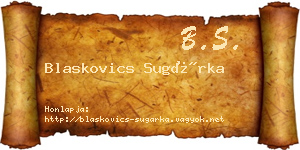 Blaskovics Sugárka névjegykártya